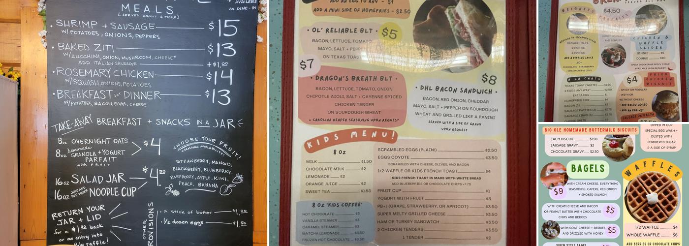 Cryptid Cafe Menu