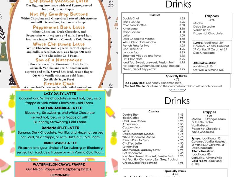 RoKaBilly Coffee Menu