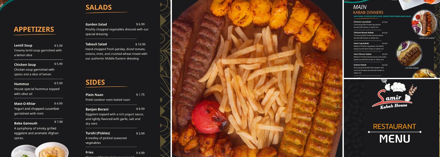 Samir Kabab House Menu