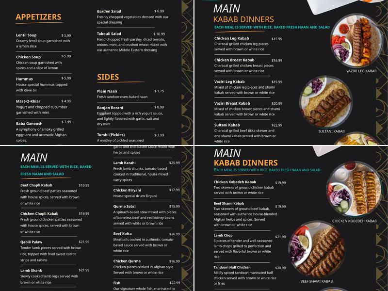 Samir Kabab House Menu