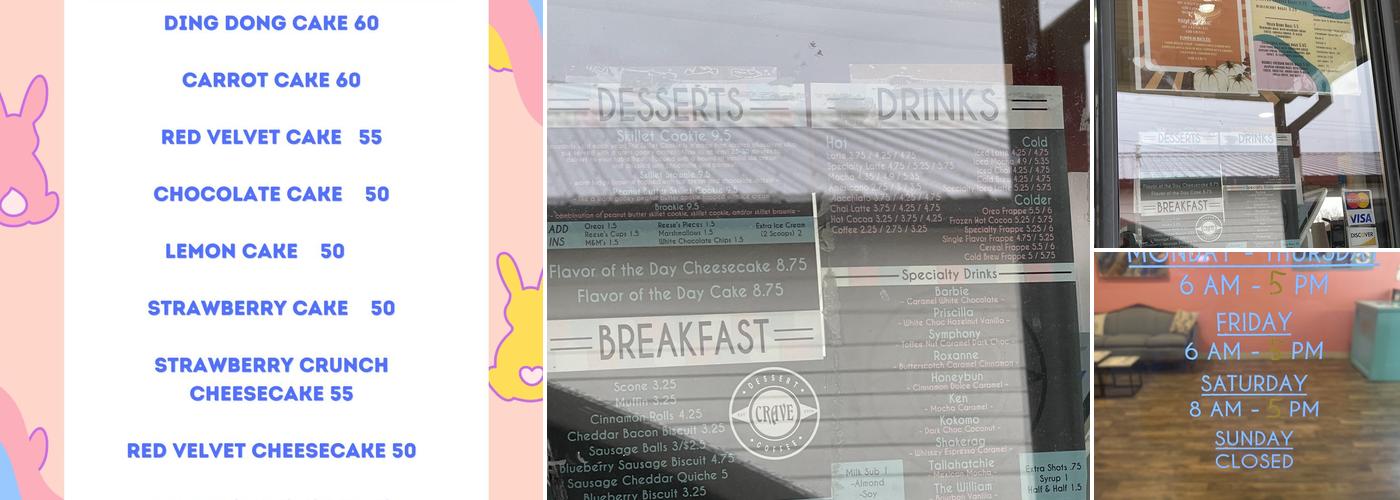 Crave Menu