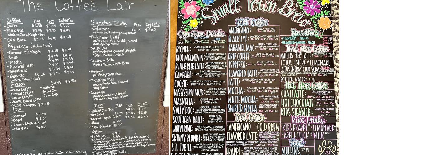 The Coffee Lair Menu