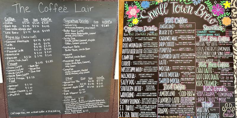 The Coffee Lair Menu