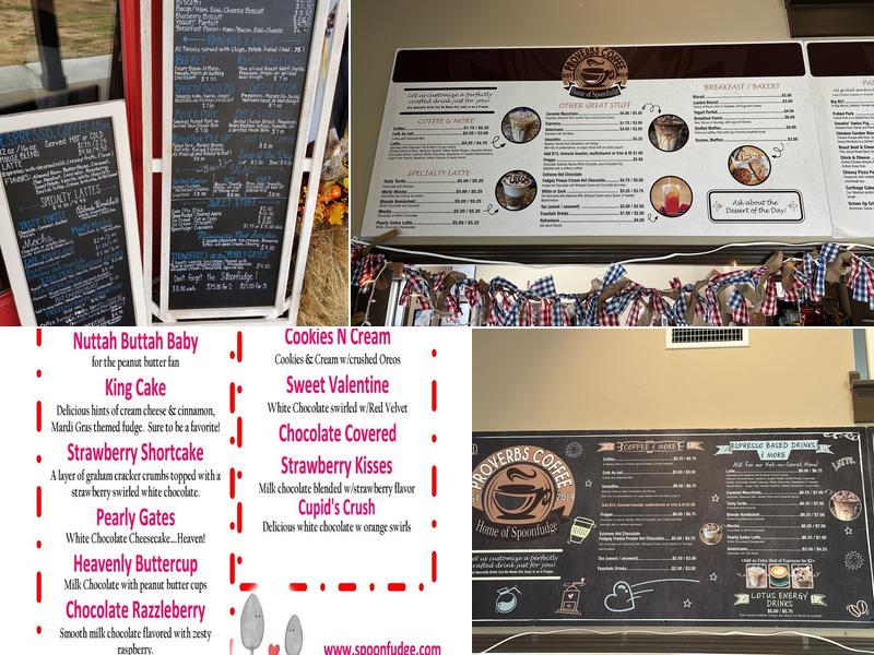 Proverbs Coffee Menu