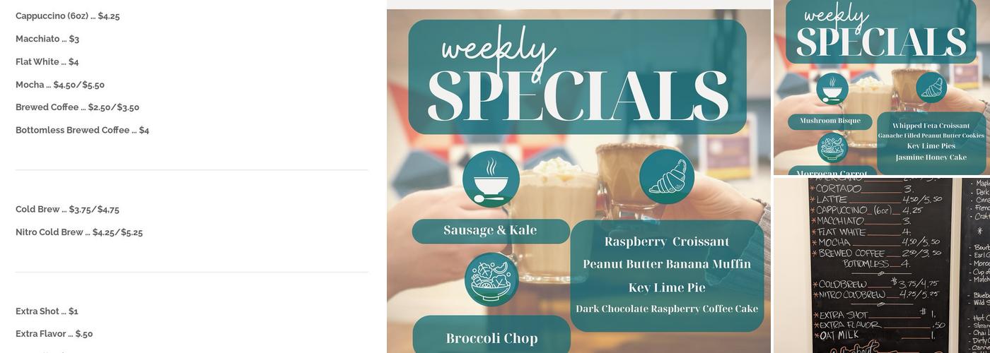 Dry Stack Coffee Roastery + Coffee Bar Menu