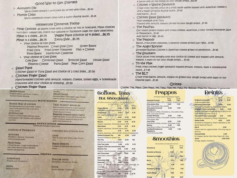 Honeysuckle Cafe Menu
