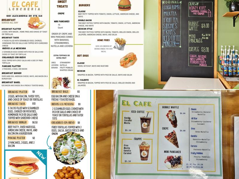 El Cafe Menu
