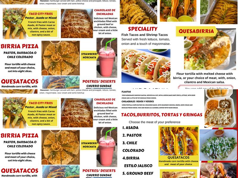Taco City Menu