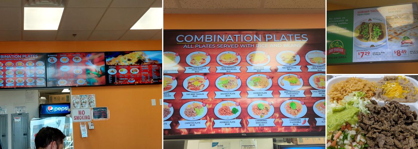 Don Tortaco Mexican Grill #7 Menu