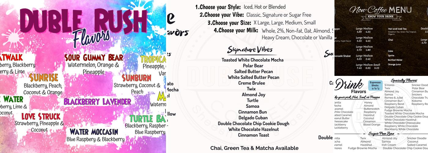 Dub House Coffee Menu