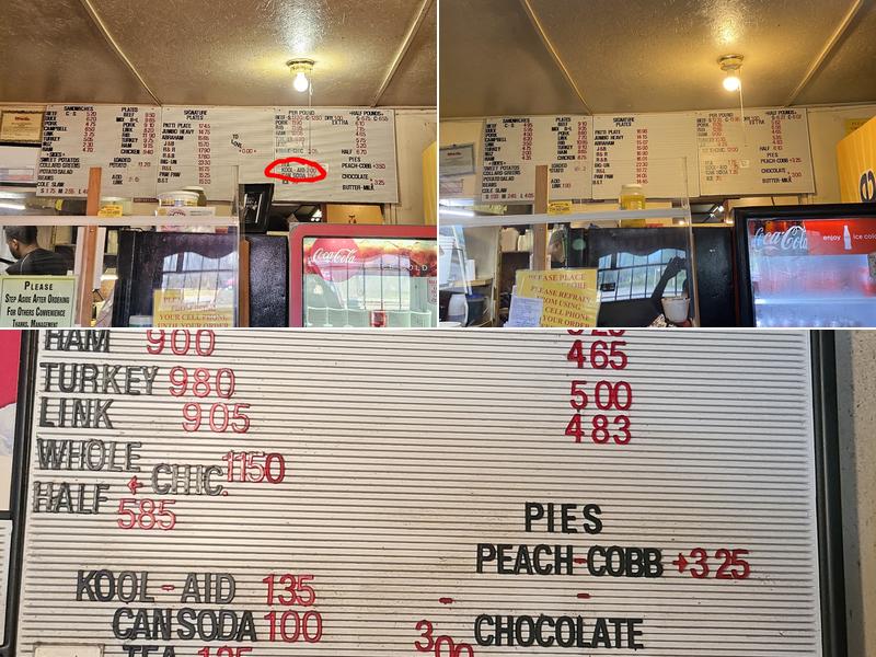 Wright's BBQ Menu