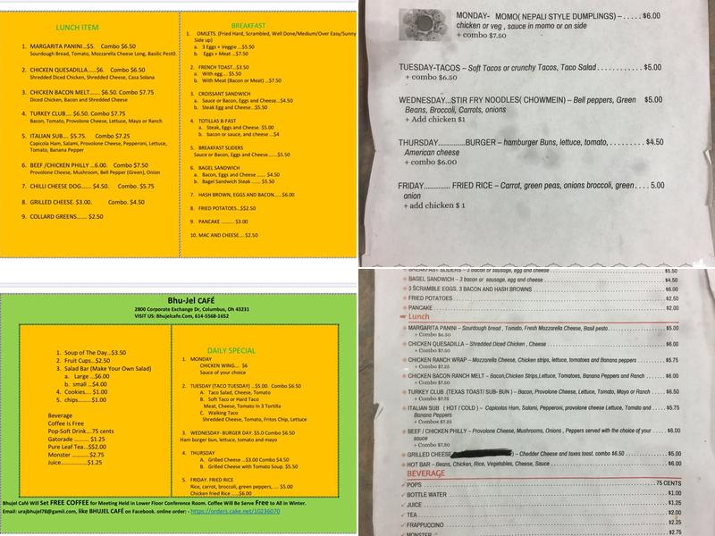 BHUJEL CAFE Menu