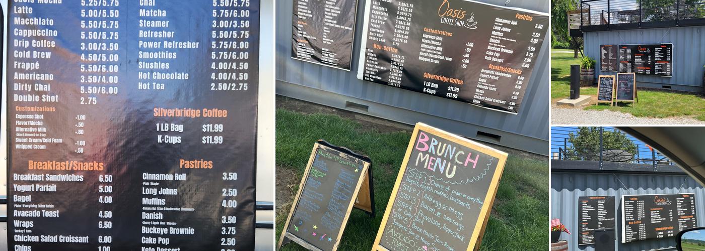 Oasis Coffee Shop 2.0 Menu