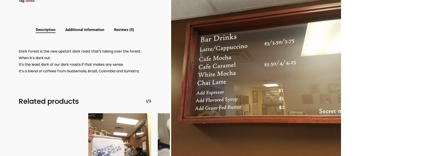 The Coffee Mess Menu