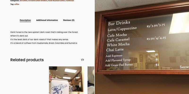 The Coffee Mess Menu