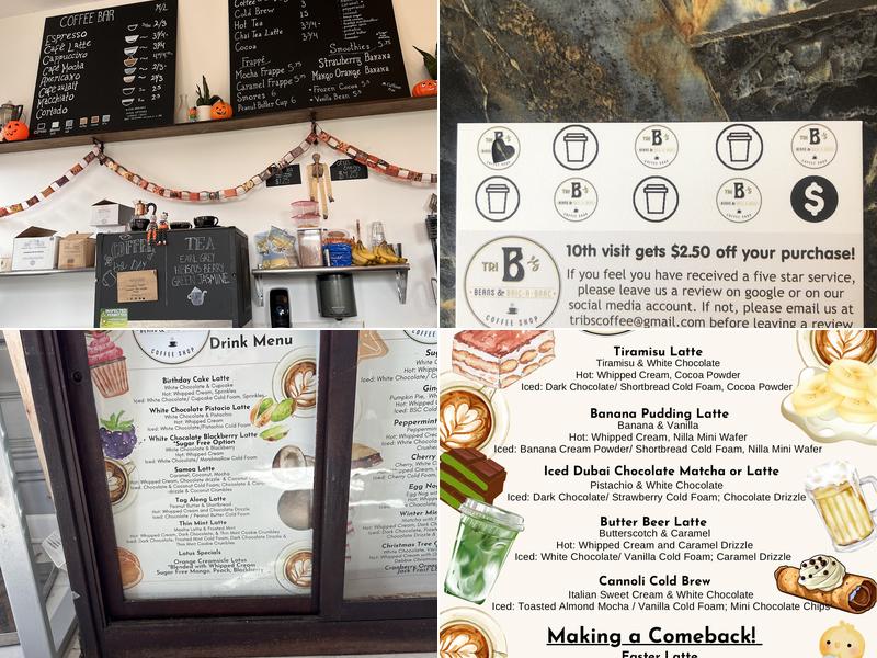 Tri B's Coffee Shop, LLC Menu