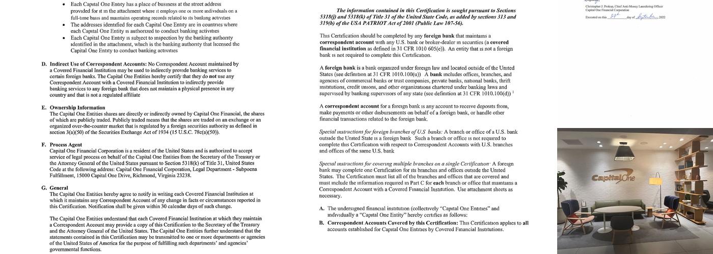 Capital One Café Menu