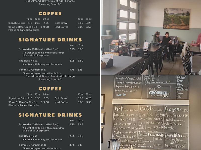 Well Grounded Cafe Menu