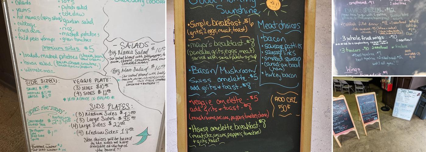 Sweet Potato Heaven Menu