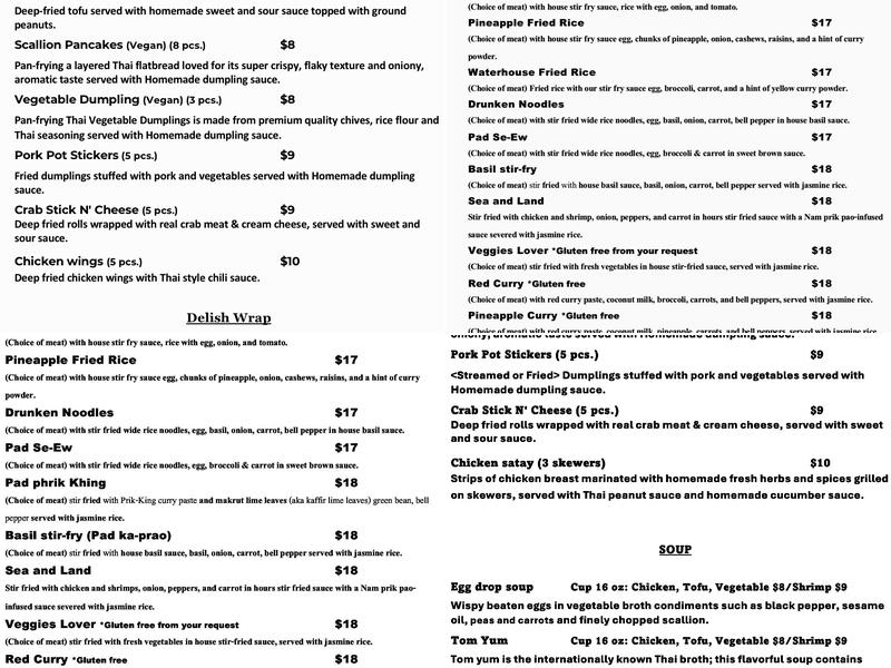 Thaiger 2 Go Menu