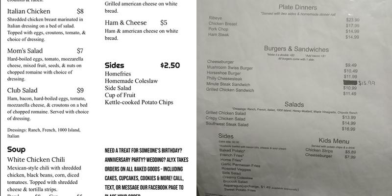 Beacon of Light Cafe Menu