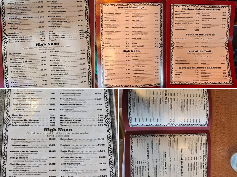 Crowbar Cafe & Saloon Menu