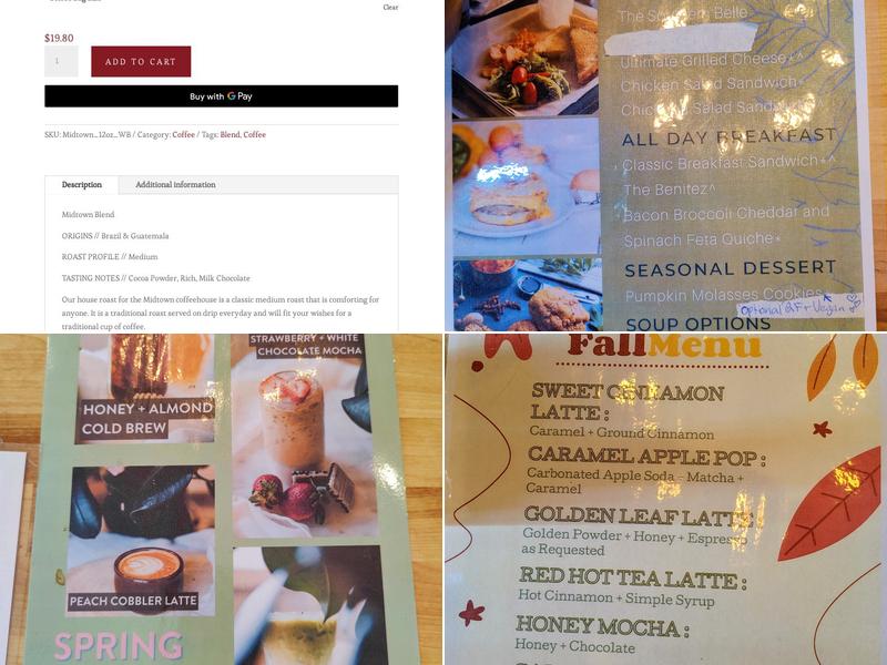 Live Oak Coffeehouse Menu