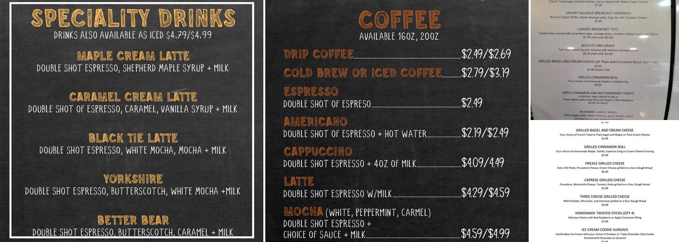 Silver Spoon Coffee House Menu