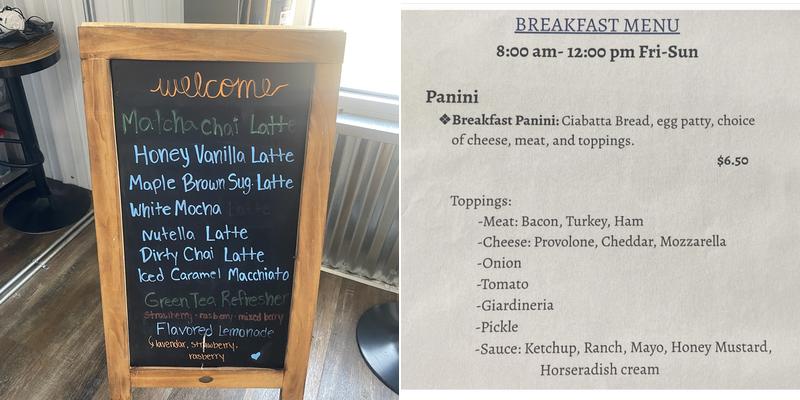Proven Cafe Menu