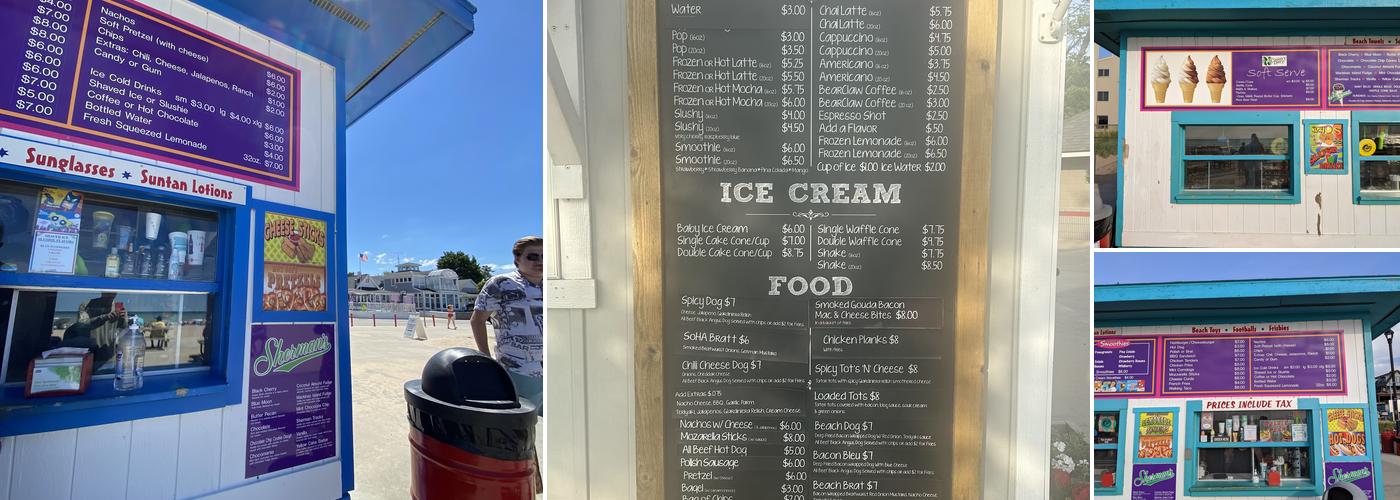 North Beach Concession Stand Menu