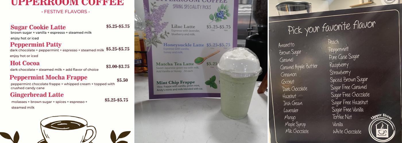 Upper Room Coffee Menu