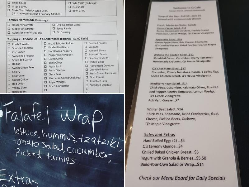 Q Cafe & Bakery Menu