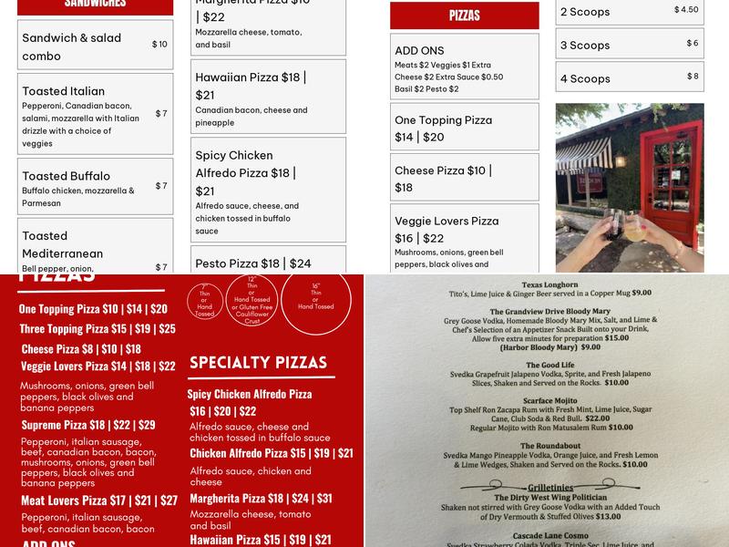 Pie House Menu