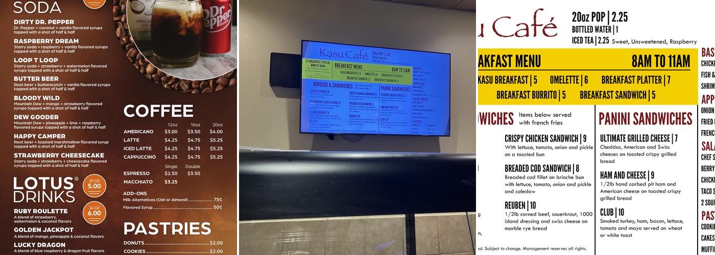 Kasu Cafe Menu