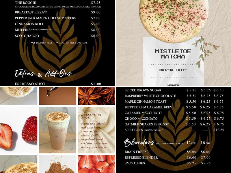 Zooks Coffee Bar Menu