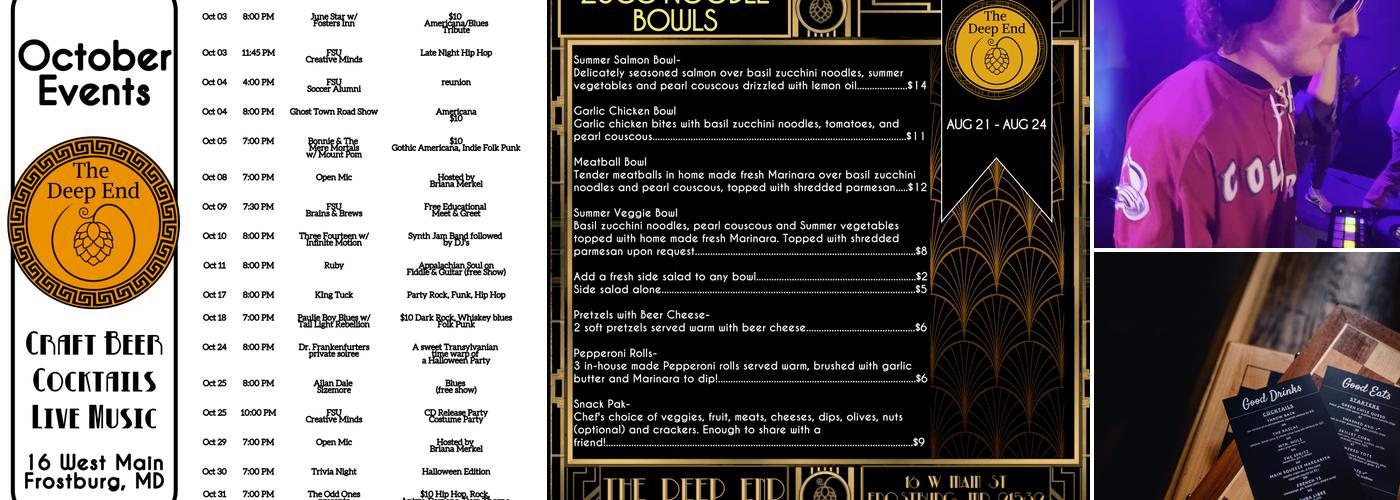 The Deep End Menu