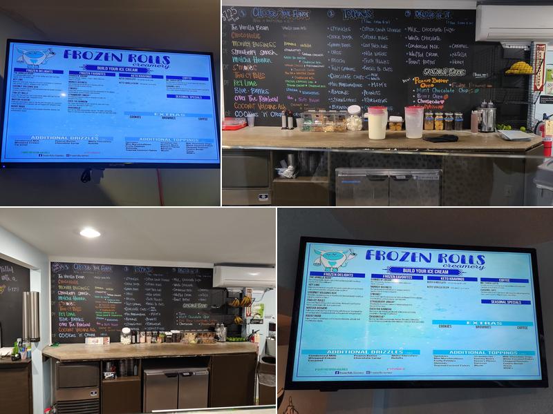 Frozen Rolls Creamery Menu
