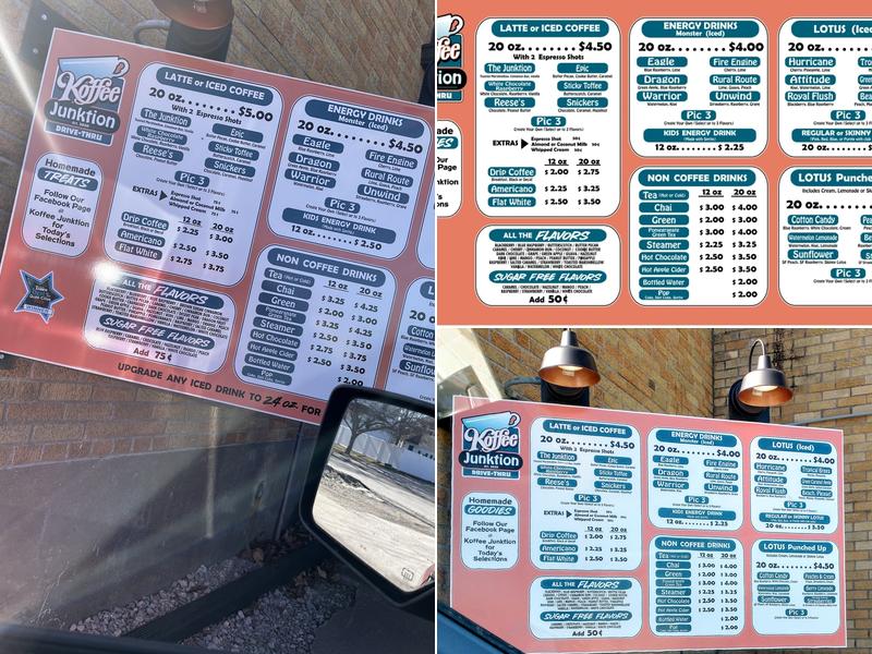 Koffee Junktion Menu
