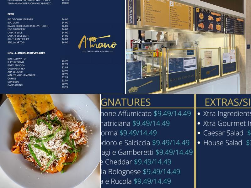 A'mano Fresh Pasta Kitchen Menu