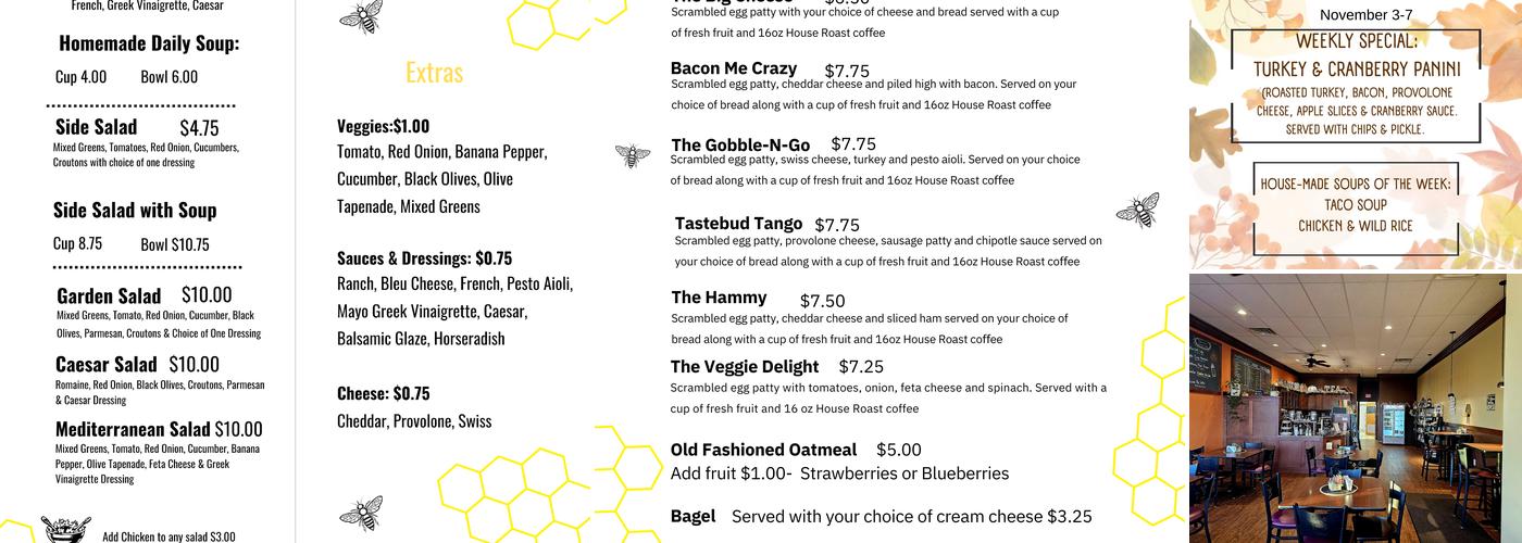 Milk and Honey Café Menu