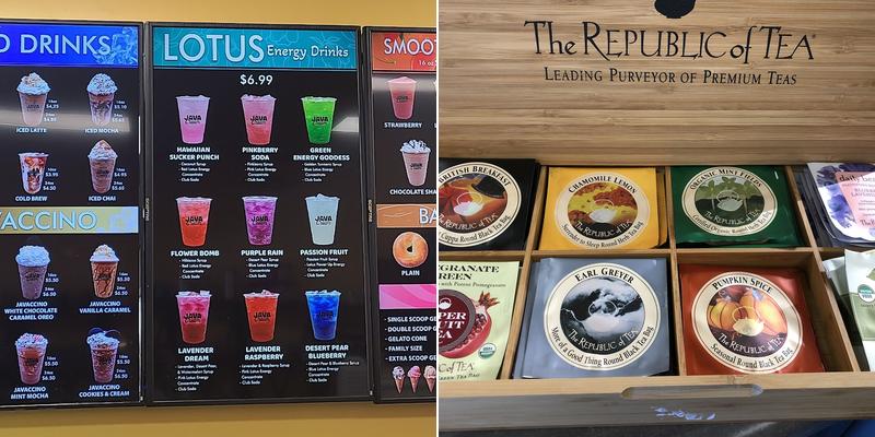 Java cream Menu