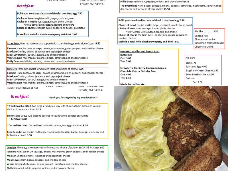 Hummingbird Cafe Menu