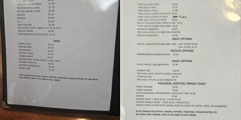 Pantry cafe Menu