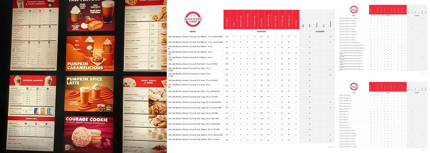 Scooter's Coffee Menu