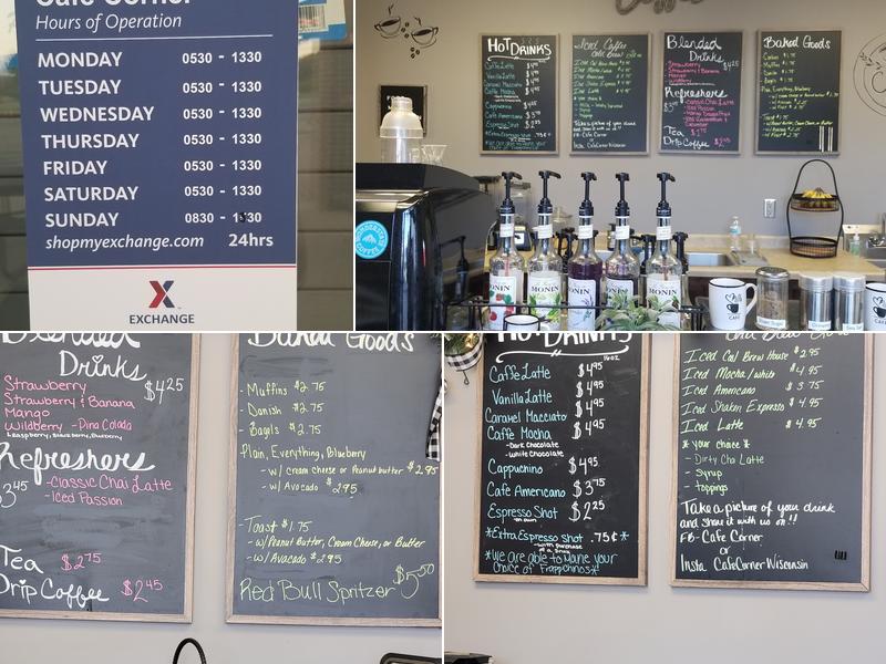 Cafe corner Menu