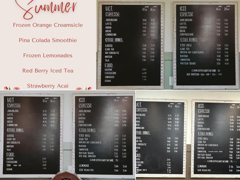 The Coffee Barn Menu