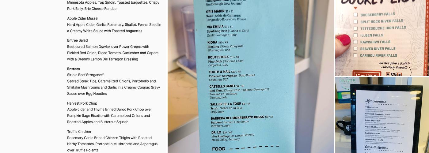 Getaway Motor Cafe Menu