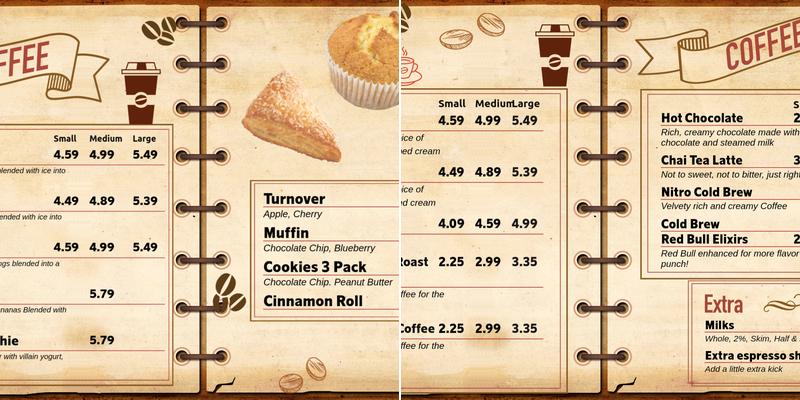 Mocha Moose Menu