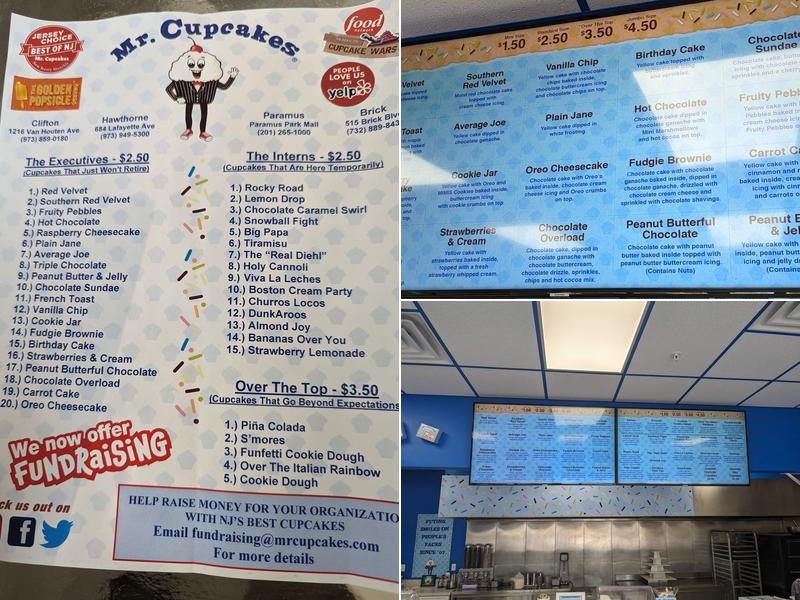 Mr. Cupcakes Menu