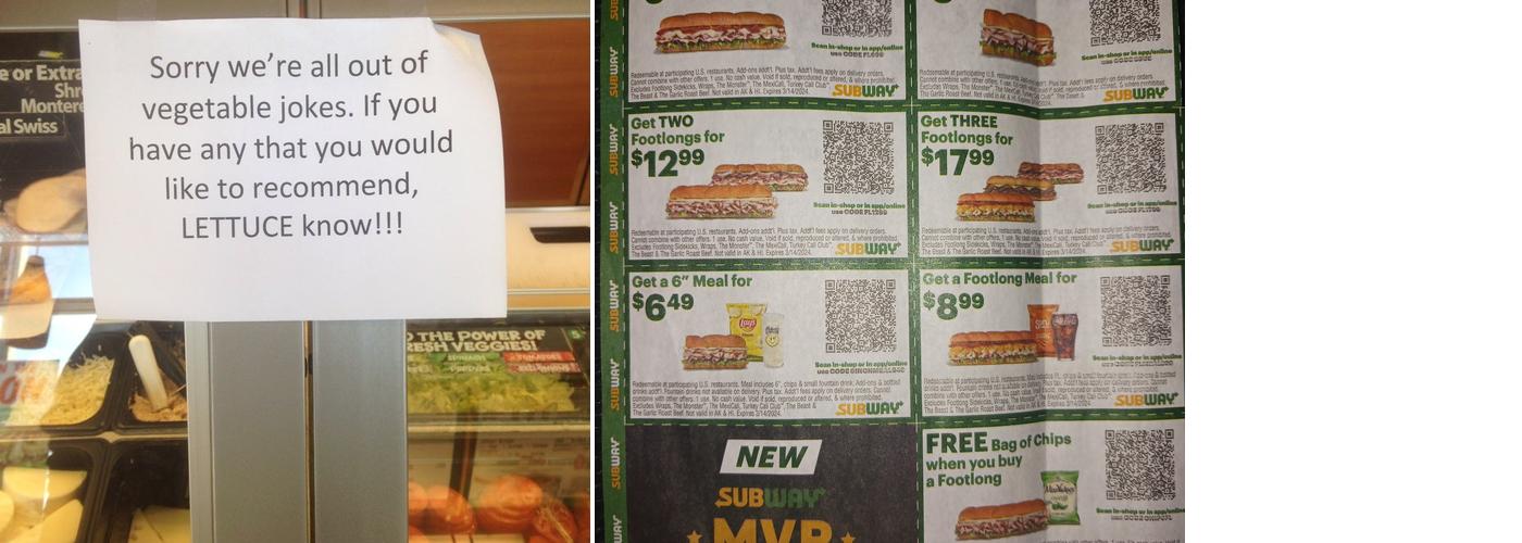 Subway Menu